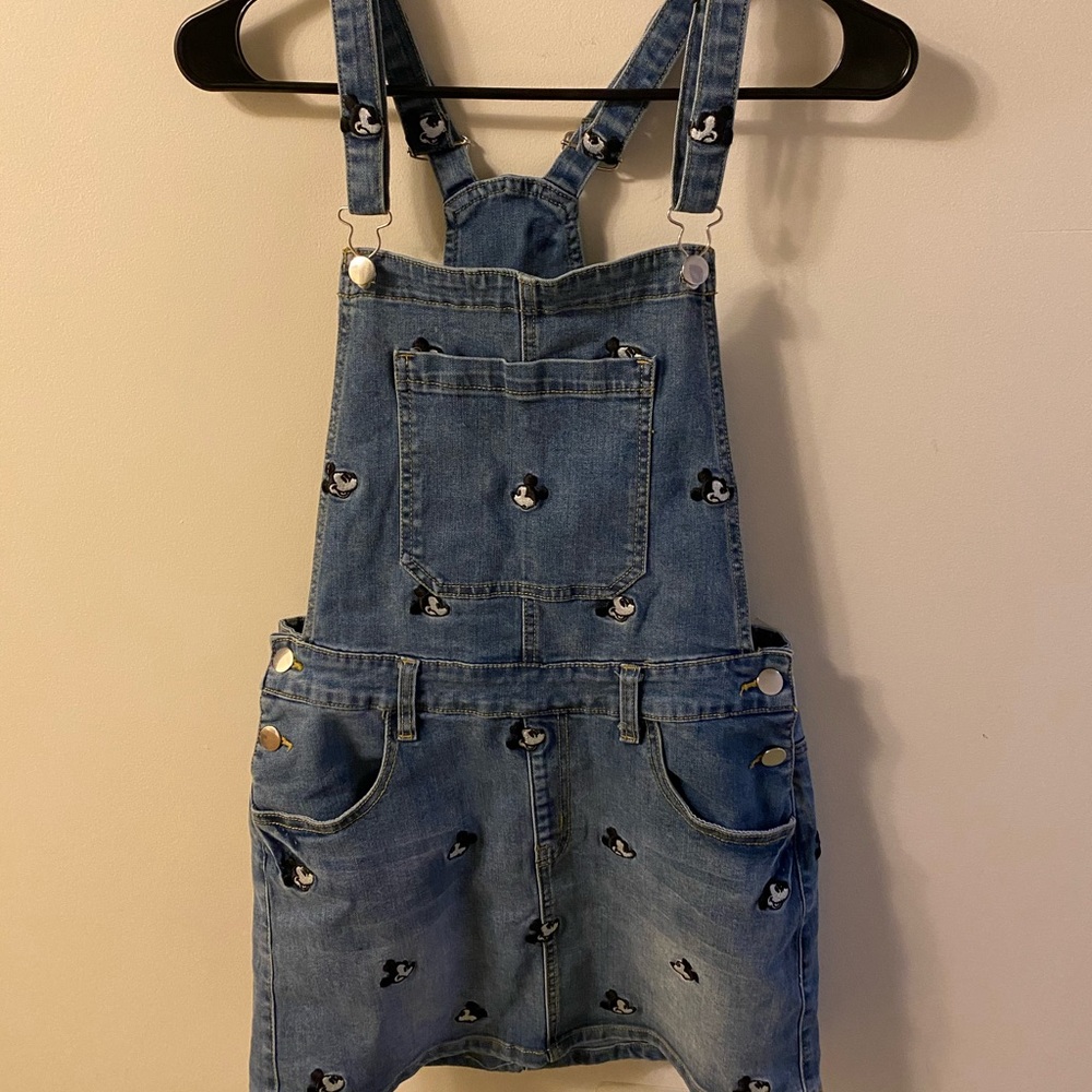 Disney Cakeworthy Mickey Denim Overall Dress